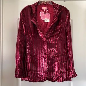 Red Velour Blazer